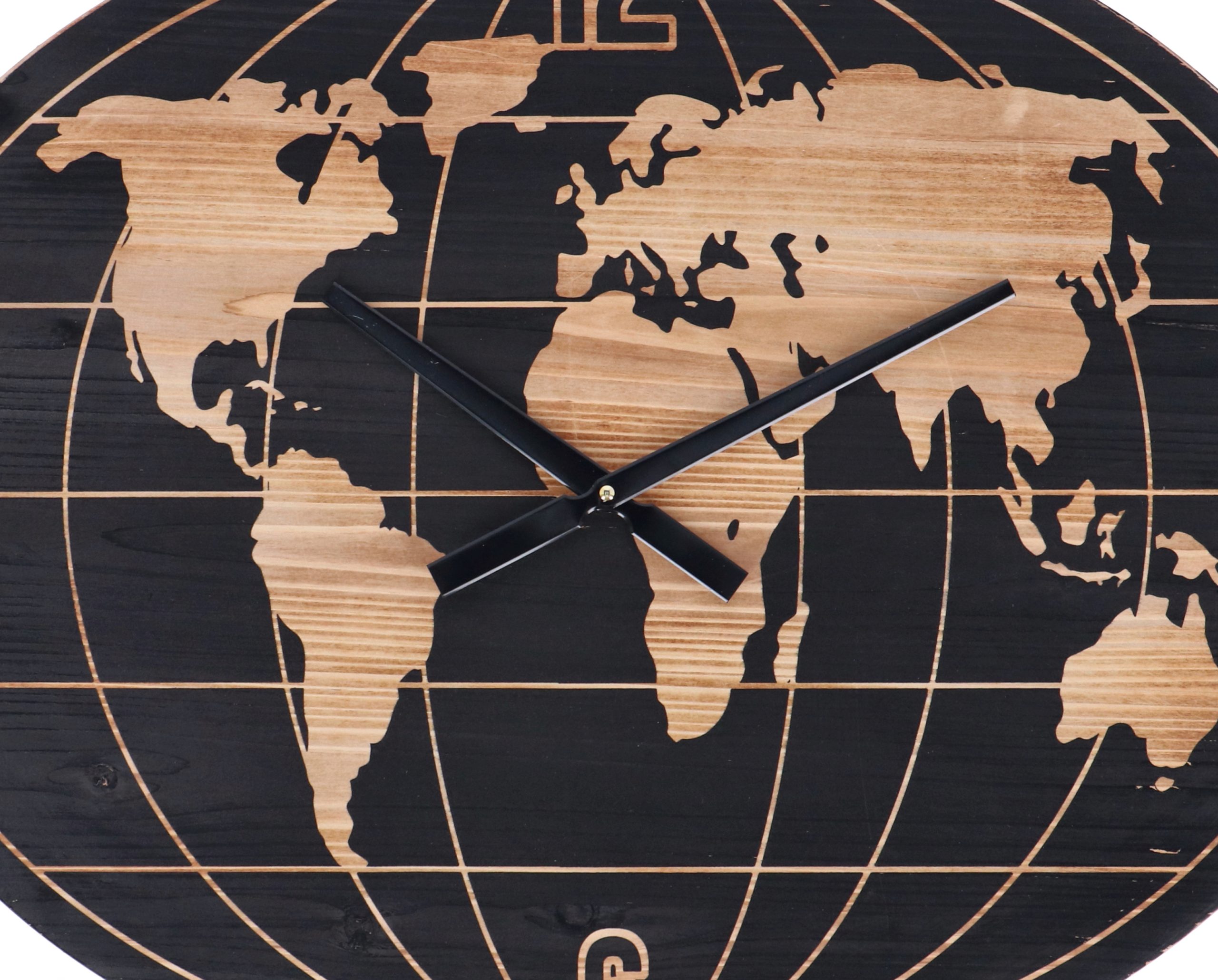 Orologio da parete planisfero mappa del mondo ovale moderno 70x45